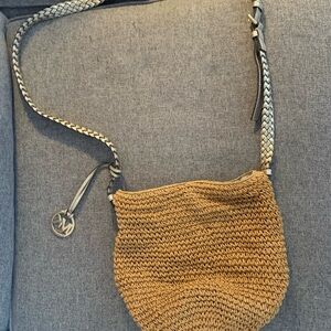 Michael Kors Woven Beige Crossbody Bag